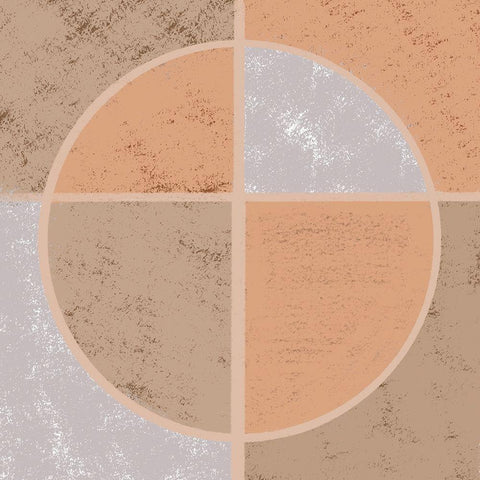 Squared Circle 1 Black Modern Wood Framed Art Print with Double Matting by Prime, Marcus