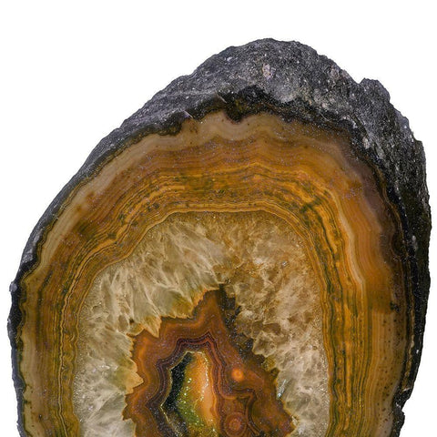 Bright Geode 1 White Modern Wood Framed Art Print with Double Matting by Prime, Marcus