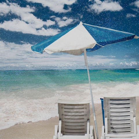 Starry Beach Nights 2 White Modern Wood Framed Art Print by Prime, Marcus