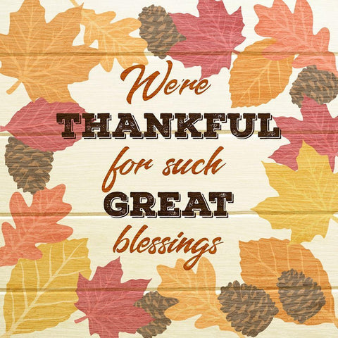Thankful For Blessings Black Modern Wood Framed Art Print by Prime, Marcus