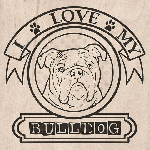 Pet Love Pattern 2 Black Modern Wood Framed Art Print by Prime, Marcus