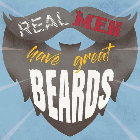 Real Beards 1 Black Ornate Wood Framed Art Print with Double Matting by Prime, Marcus