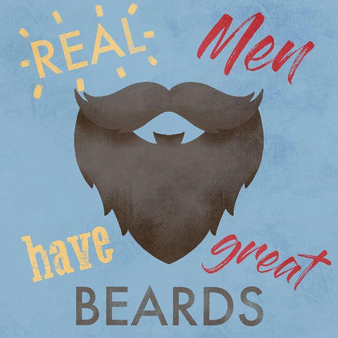 Real Beards 2 White Modern Wood Framed Art Print with Double Matting by Prime, Marcus
