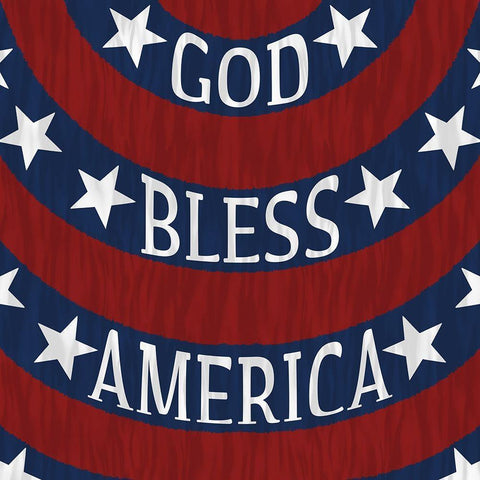 God Bless America Gold Ornate Wood Framed Art Print with Double Matting by Prime, Marcus