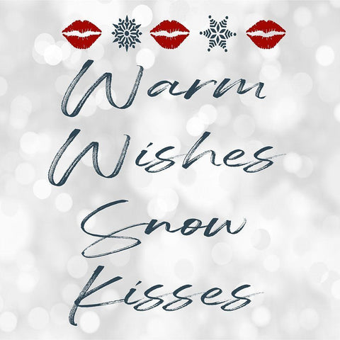 Warm Wishes White Modern Wood Framed Art Print with Double Matting by Prime, Marcus
