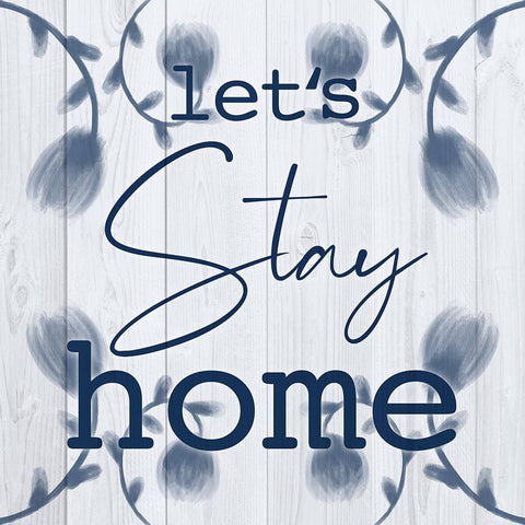 Stay Home Black Modern Wood Framed Art Print by Prime, Marcus