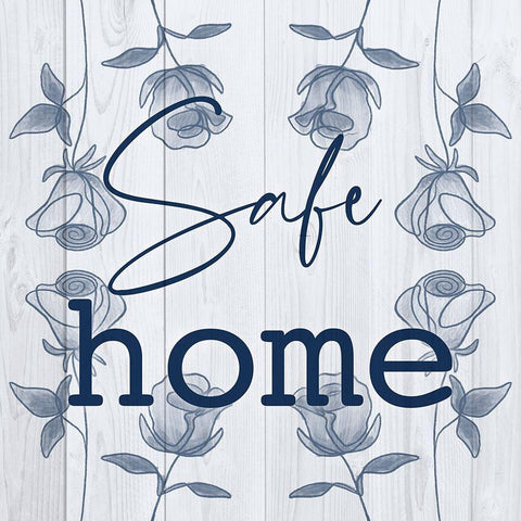 Safe Home White Modern Wood Framed Art Print with Double Matting by Prime, Marcus
