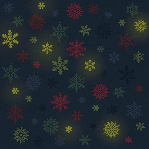 Nightly Snow Shower Black Ornate Wood Framed Art Print with Double Matting by Prime, Marcus