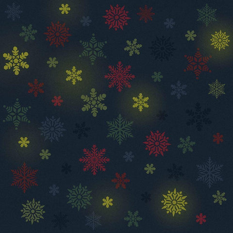 Nightly Snow Shower Black Modern Wood Framed Art Print with Double Matting by Prime, Marcus