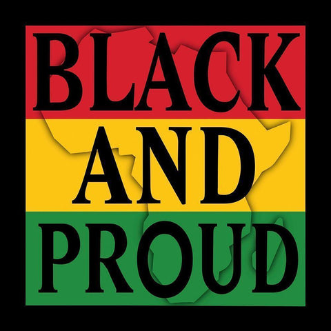 Black and Proud 1 Black Modern Wood Framed Art Print with Double Matting by Prime, Marcus