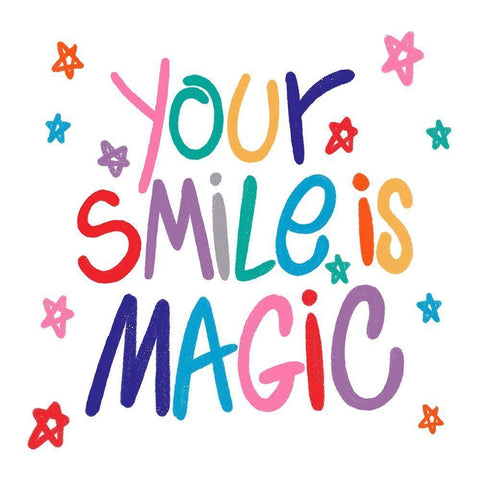 Magic Smile 3 Black Ornate Wood Framed Art Print with Double Matting by Prime, Marcus