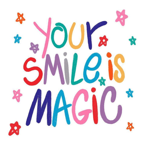 Magic Smile 3 White Modern Wood Framed Art Print by Prime, Marcus