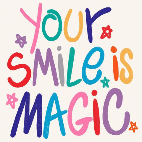 Magic Smile 2 Black Modern Wood Framed Art Print with Double Matting by Prime, Marcus