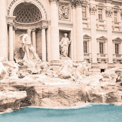 Fontana Di Trevi 3 Black Ornate Wood Framed Art Print with Double Matting by Prime, Marcus