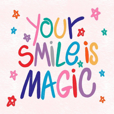 Smile Magic 1 Black Modern Wood Framed Art Print by Prime, Marcus