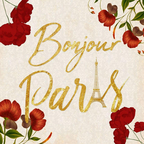 Bonjour Fall White Modern Wood Framed Art Print by Prime, Marcus