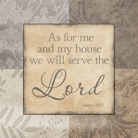 Serve The Lord Black Modern Wood Framed Art Print with Double Matting by Prime, Marcus