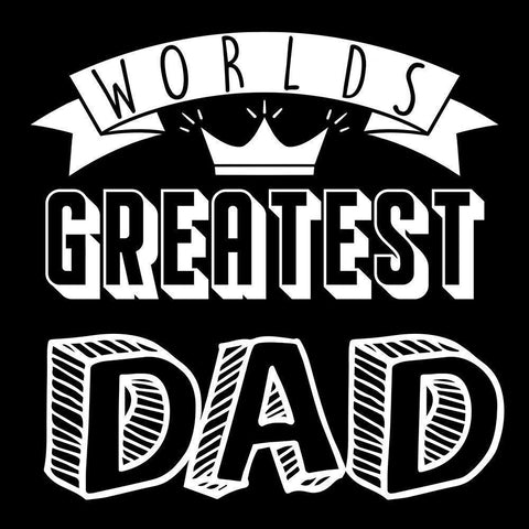 Greatest Dad Black Modern Wood Framed Art Print with Double Matting by Prime, Marcus