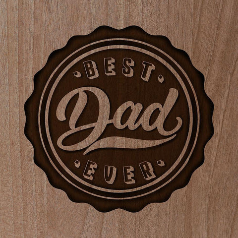 Best Dad White Modern Wood Framed Art Print by Prime, Marcus