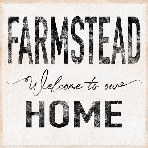 Farmstead Home Black Modern Wood Framed Art Print with Double Matting by Prime, Marcus