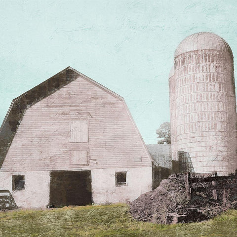 Spring Silos White Modern Wood Framed Art Print with Double Matting by Prime, Marcus