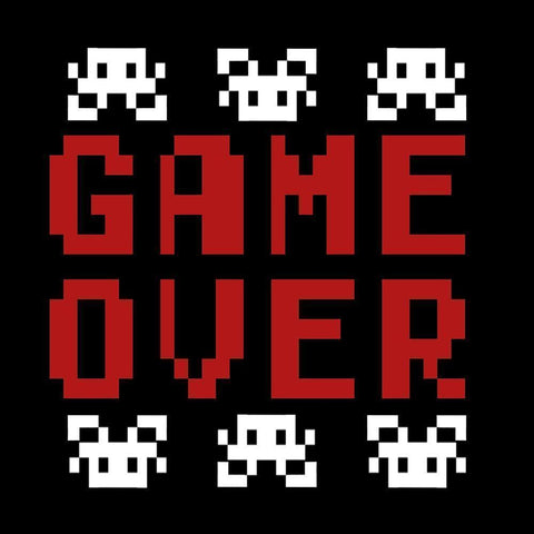 Game Over White Modern Wood Framed Art Print by Prime, Marcus