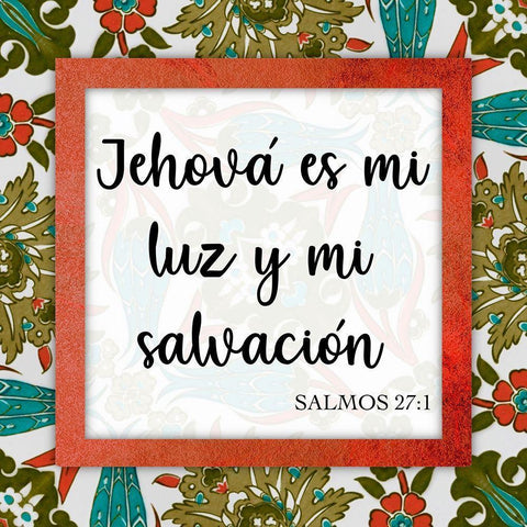 Jehova Es Mi Luz White Modern Wood Framed Art Print with Double Matting by Prime, Marcus