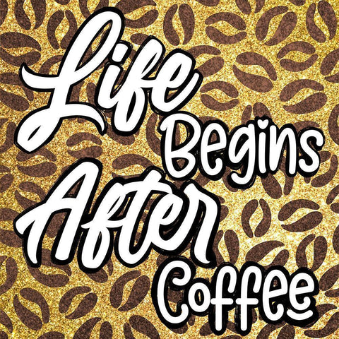 Life After Coffee 2 Gold Ornate Wood Framed Art Print with Double Matting by Prime, Marcus