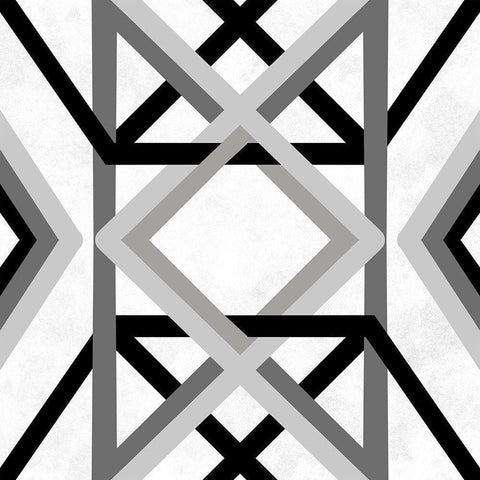 Monochromatic Textile White Modern Wood Framed Art Print by Prime, Marcus