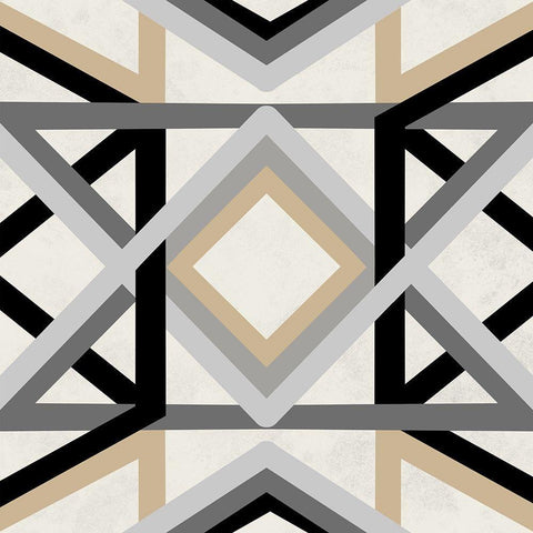 Desert Textile 1 White Modern Wood Framed Art Print with Double Matting by Prime, Marcus