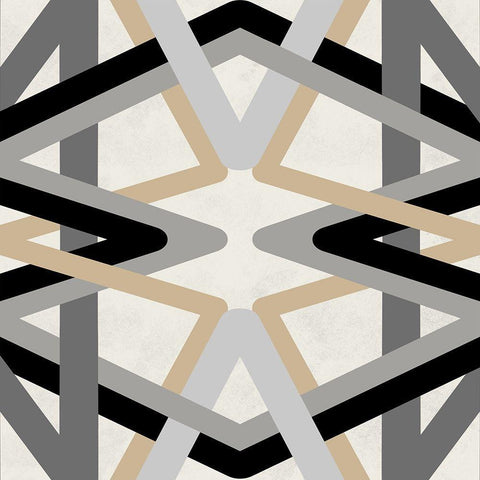 Desert Textile 2 White Modern Wood Framed Art Print with Double Matting by Prime, Marcus