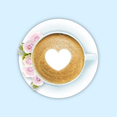 Coffee Love White Modern Wood Framed Art Print by Prime, Marcus