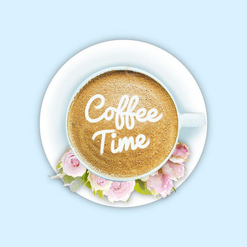 Beautiful Coffee Time White Modern Wood Framed Art Print by Prime, Marcus