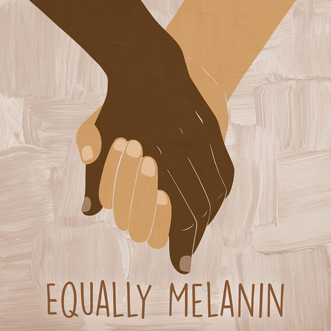 Equally Melanin White Modern Wood Framed Art Print by Prime, Marcus