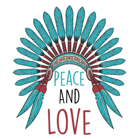 Peace And Love Black Ornate Wood Framed Art Print with Double Matting by Prime, Marcus