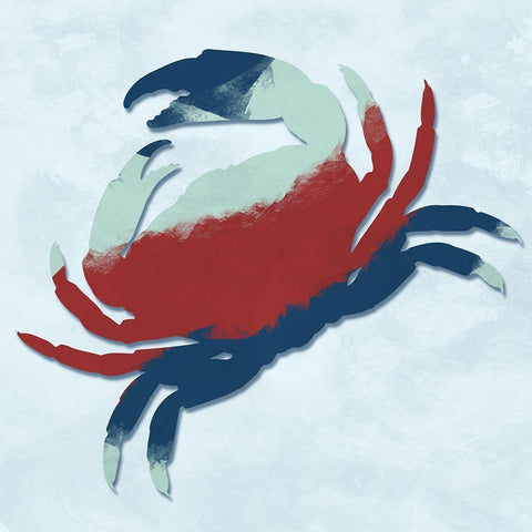 Crawling Sea Life White Modern Wood Framed Art Print by Prime, Marcus