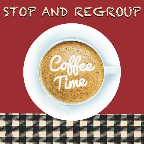 Kitchen Cafe White Modern Wood Framed Art Print with Double Matting by Prime, Marcus