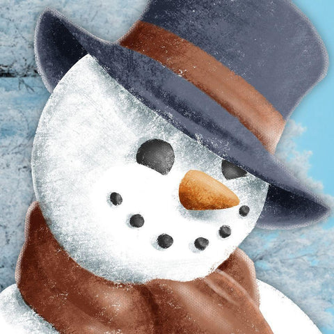 Frosty Friend Black Modern Wood Framed Art Print with Double Matting by Prime, Marcus