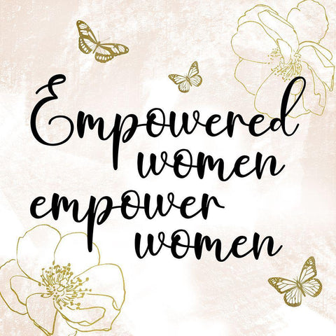 Empowered Woman 2 White Modern Wood Framed Art Print with Double Matting by Prime, Marcus