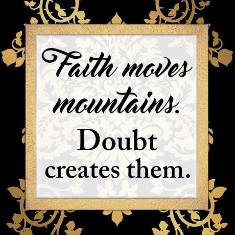 Faith And Doubt Black Modern Wood Framed Art Print with Double Matting by Prime, Marcus