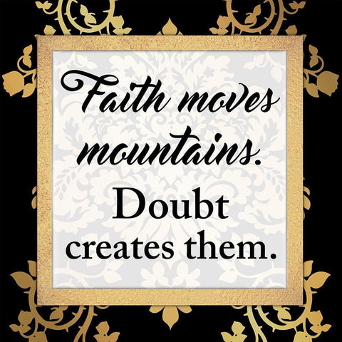 Faith And Doubt White Modern Wood Framed Art Print with Double Matting by Prime, Marcus