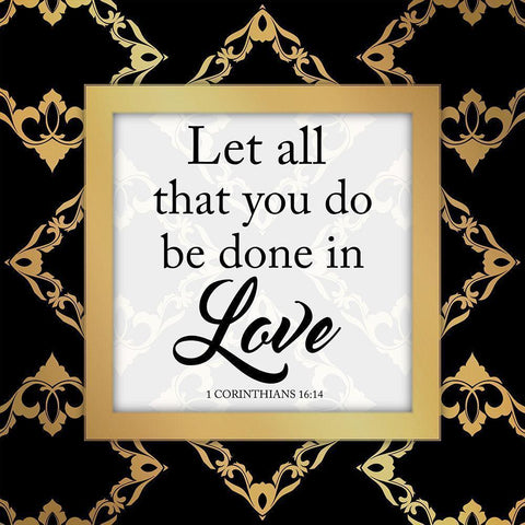 Done In Love Black Modern Wood Framed Art Print with Double Matting by Prime, Marcus