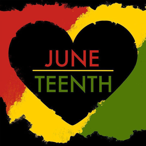 Juneteenth Heart Black Modern Wood Framed Art Print with Double Matting by Prime, Marcus