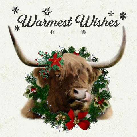 Warmest Wishes Black Modern Wood Framed Art Print with Double Matting by Prime, Marcus