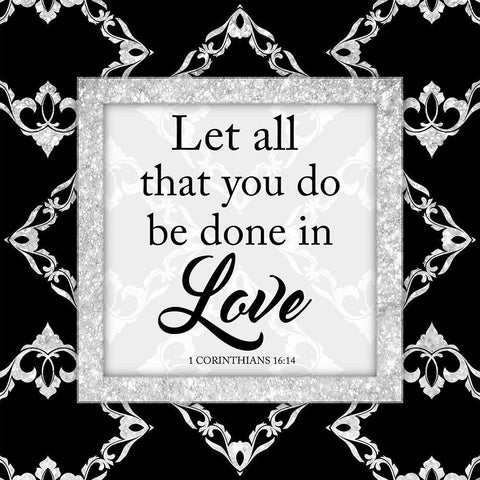 Done In Love 2 Black Ornate Wood Framed Art Print with Double Matting by Prime, Marcus
