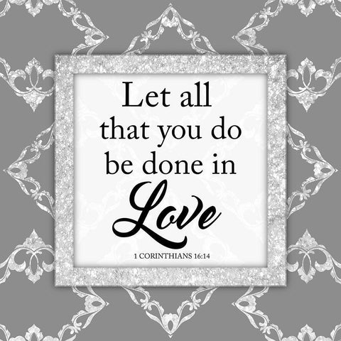 Done In Love 1 Black Modern Wood Framed Art Print with Double Matting by Prime, Marcus