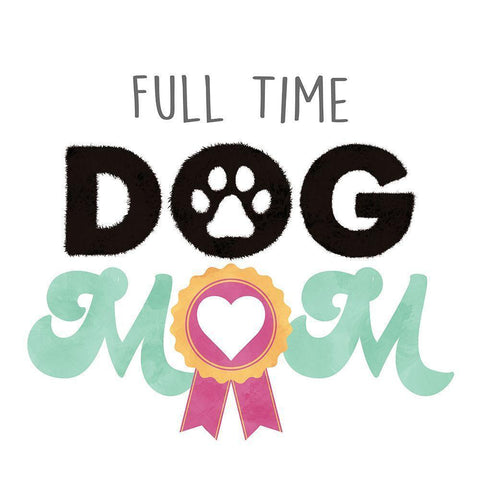 Full Time Mom White Modern Wood Framed Art Print by Prime, Marcus