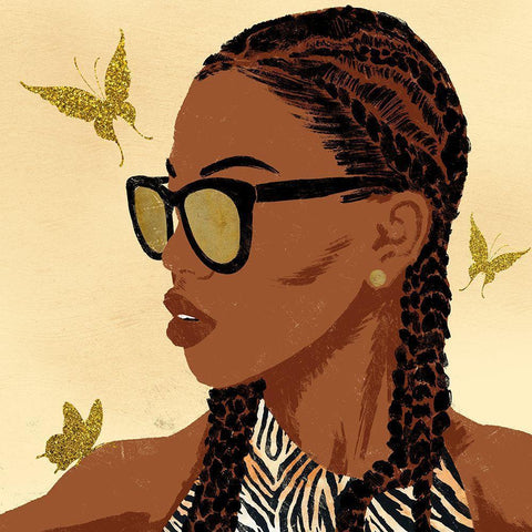 Fierce And Powerful 2 Black Modern Wood Framed Art Print by Prime, Marcus