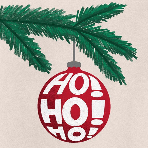 Ho Ho Ho Black Modern Wood Framed Art Print by Prime, Marcus