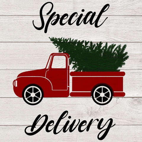 Special Delivery Classic Black Modern Wood Framed Art Print by Prime, Marcus